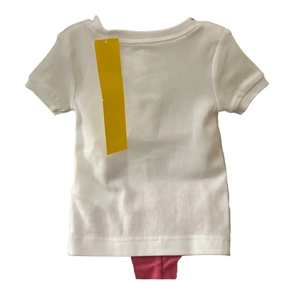 Old Navy Pink & White  Unicorn Graphic Pajama Set 18-24 Months New